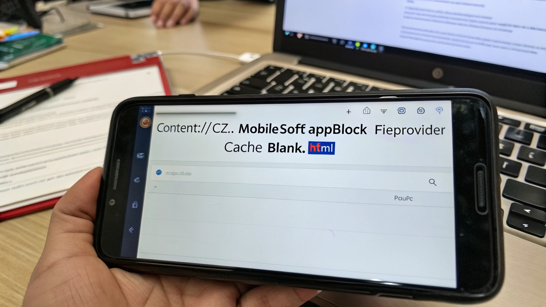 What is content cz mobilesoft appblock fileprovider cache blank html